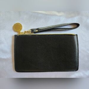 Stella McCartney Black Clutch with Gold Accents